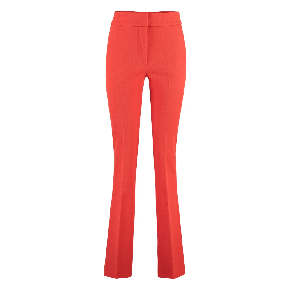 Genny Wijde Wollen Broek Red Dames