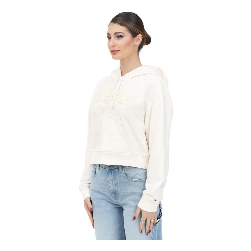 Tommy Jeans Vintage Hoodie Crème Beige Dames