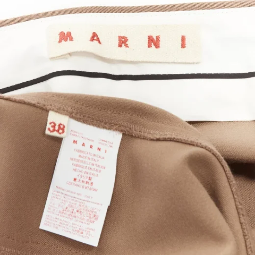 Marni Pre-owned Wool bottoms Brown Dames