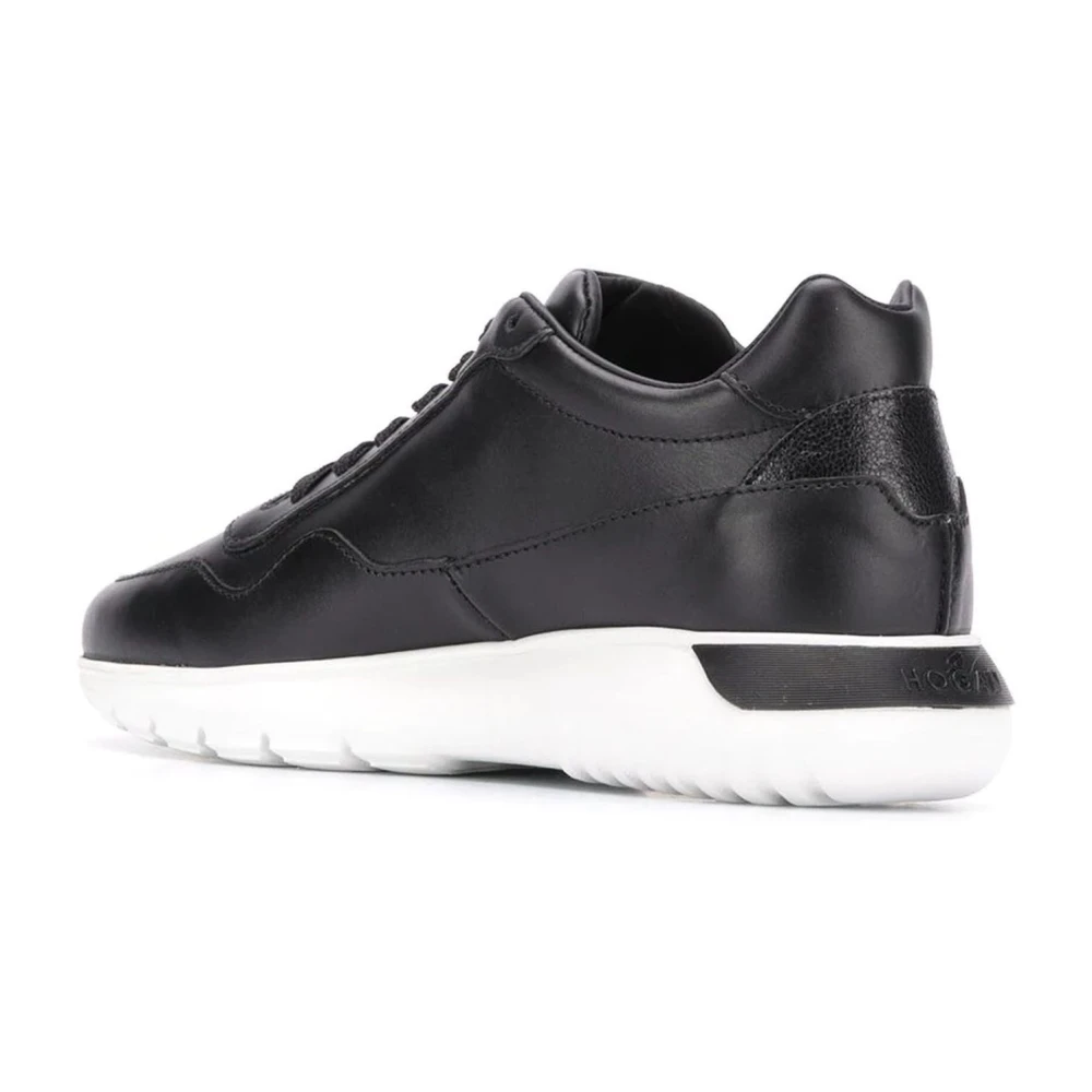 Hogan Zwarte Leren Sneakers Black Dames