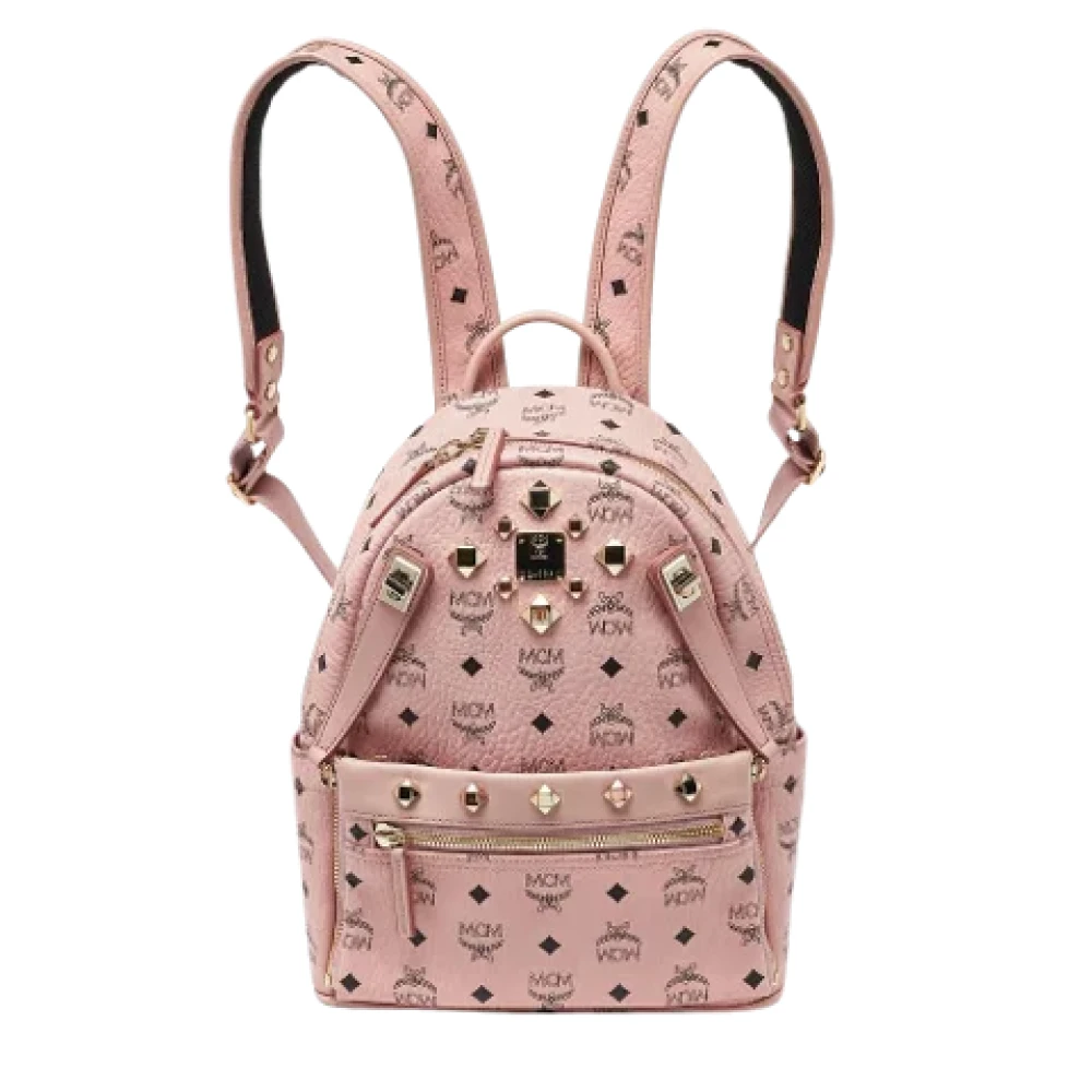MCM Pre-owned Leather backpacks Pink Dames