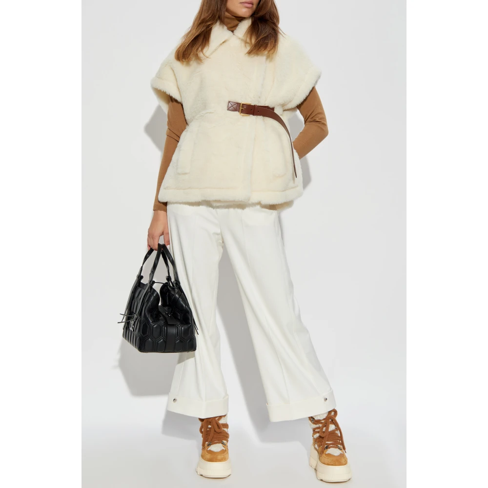 Max Mara Poncho met riem Beige Dames