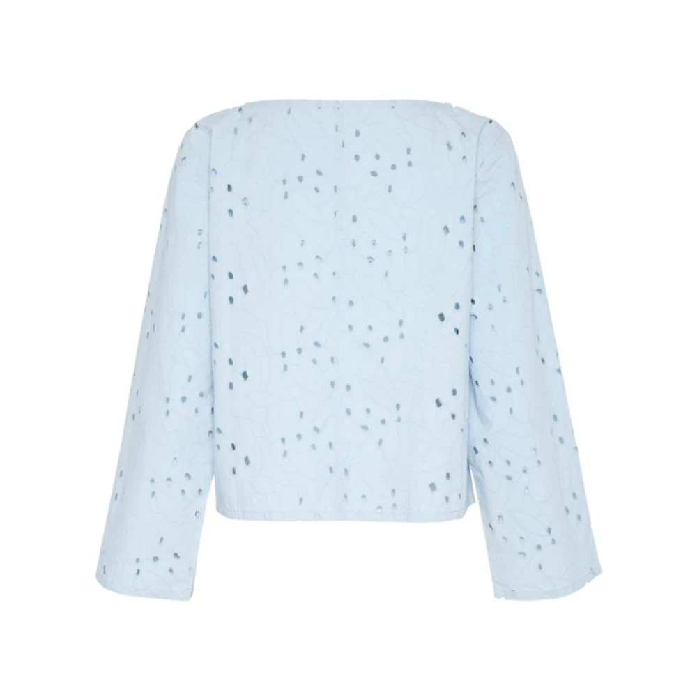 Soaked in Luxury Elegante Zijden Blouse Blue Dames