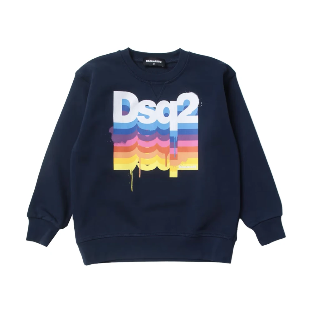 Dsquared2 Barn Sweatshirt med Logotyptryck Blue, Pojke