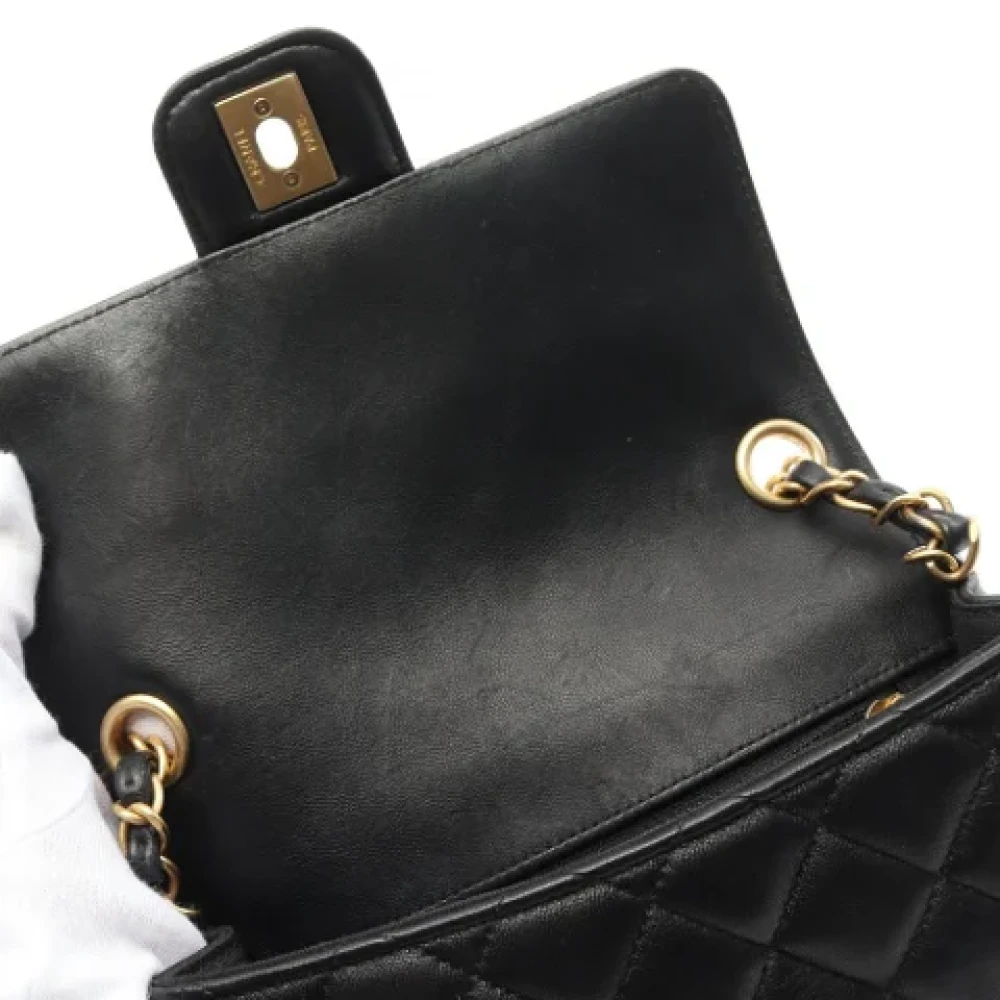 Chanel Vintage Pre-owned Leather shoulder-bags Black Dames