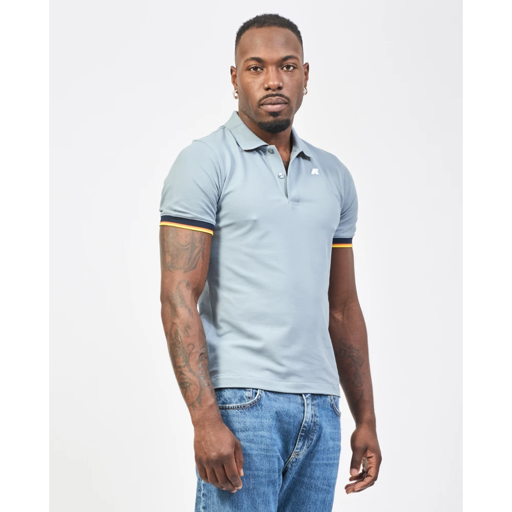 K-way Stretch Katoenen Polo Shirt Grijs Gray Heren