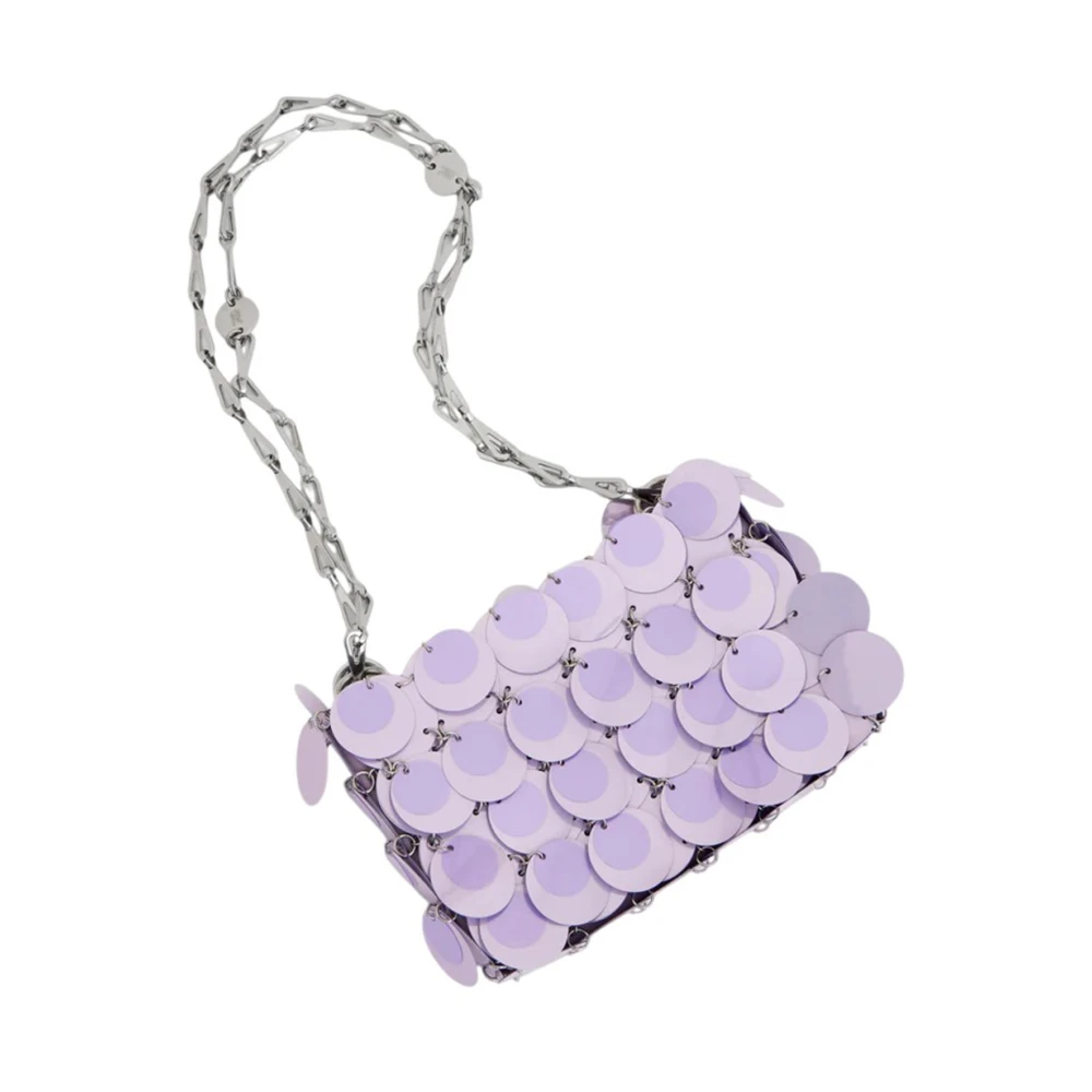 Paco Rabanne Paarse Schoudertas met Elegant Design Purple Dames