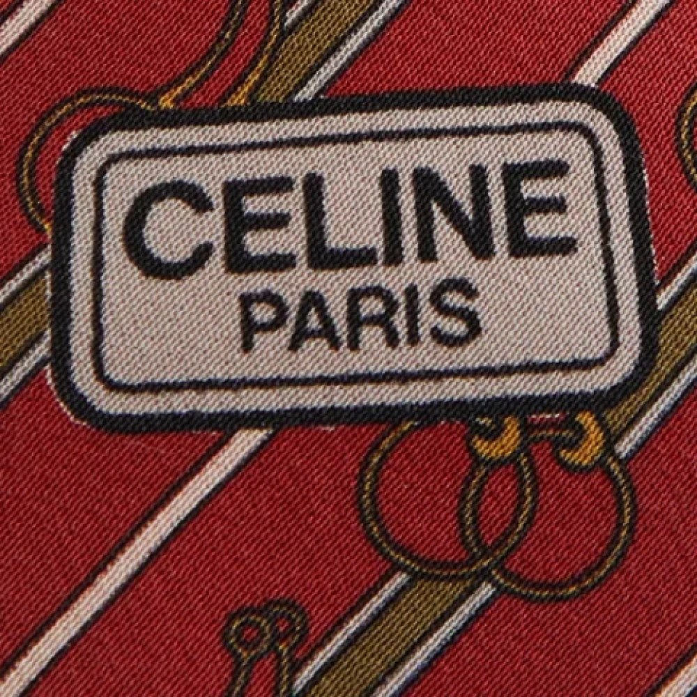 Celine Vintage Pre-owned Silk home-office Red Heren