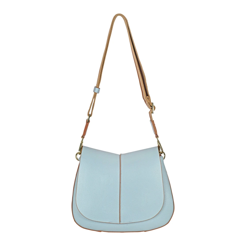 Gianni Chiarini Helena Round Leren Schoudertas Blue Dames