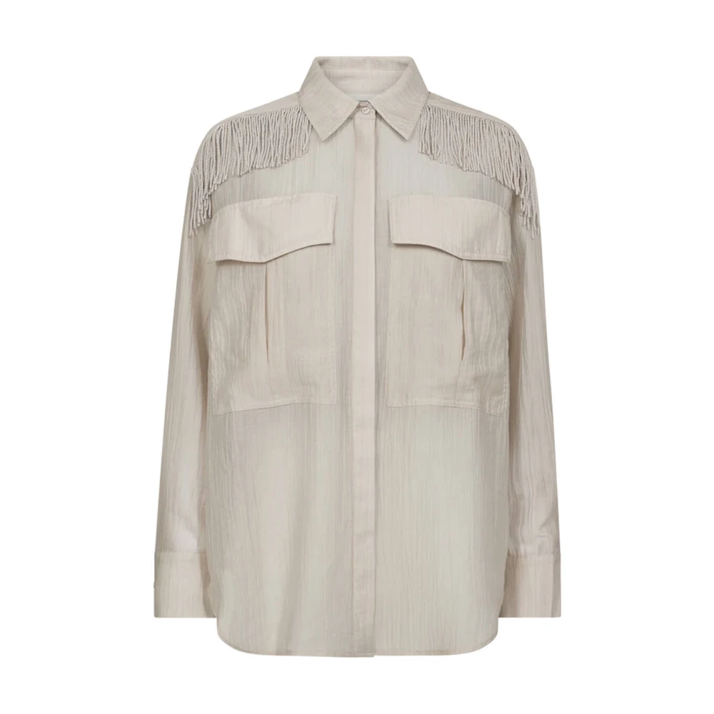 Copenhagen Muse Blouse Lange Mouw Shirt Beige Dames