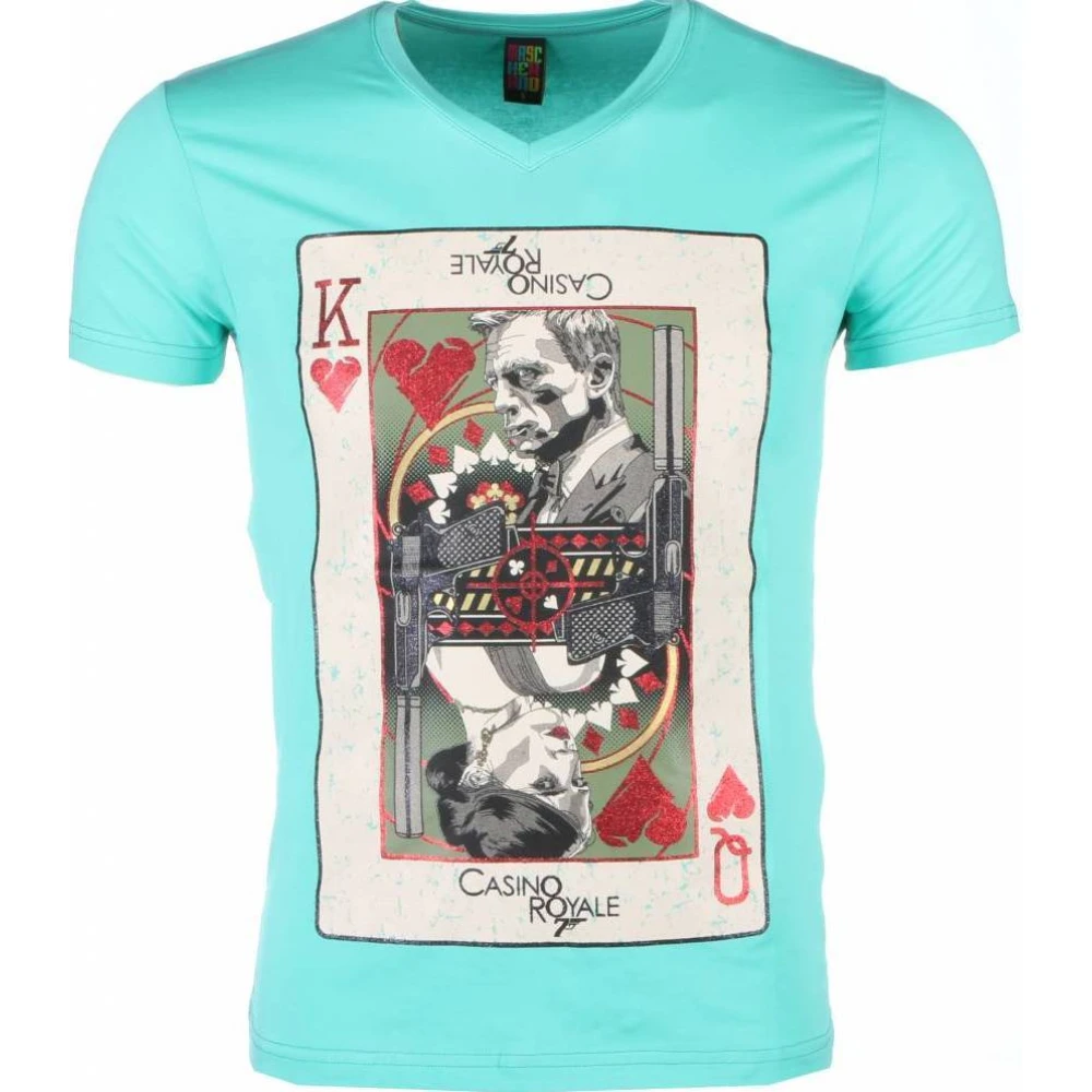 Local Fanatic James Bond Casino Royale - Man T Shirt - 1416G Green, Herr