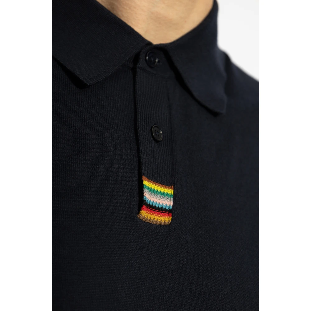 Paul Smith Katoenen polo Blue Heren