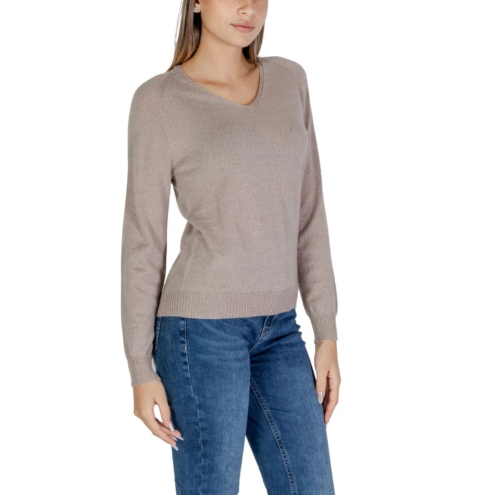 Sandro Ferrone Grijze Merino Gebreide Trui & T-Shirt Gray Dames