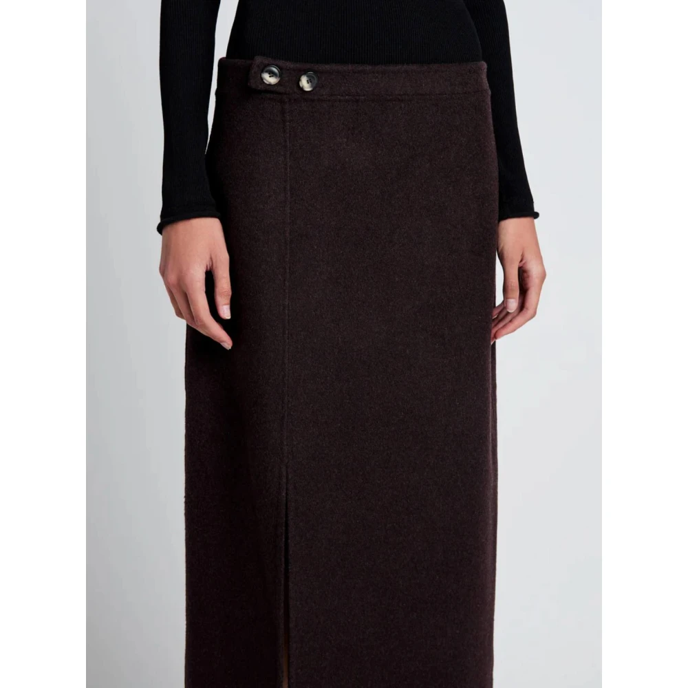 Proenza Schouler Chocoladebruine wollen rok Brown Dames