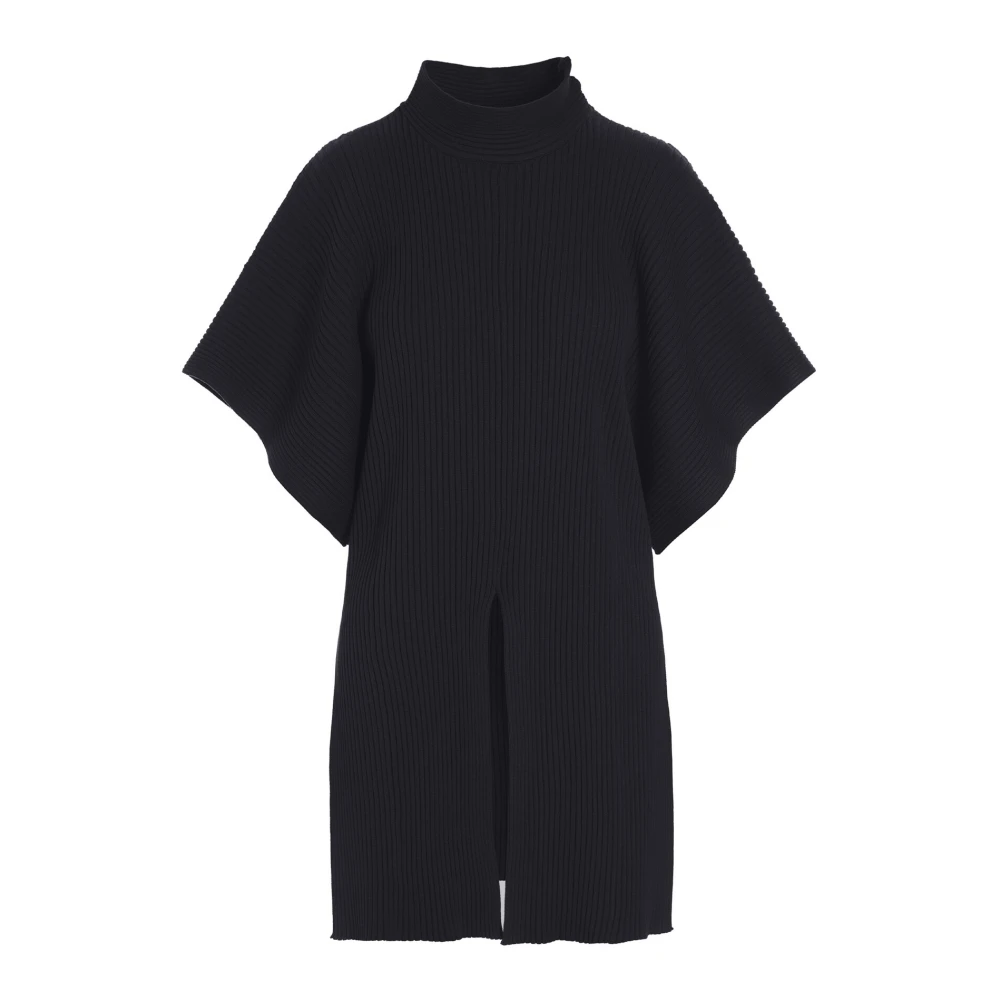 Bitte Kai Rand Geribbelde Lange Blouse Zwart Black Dames