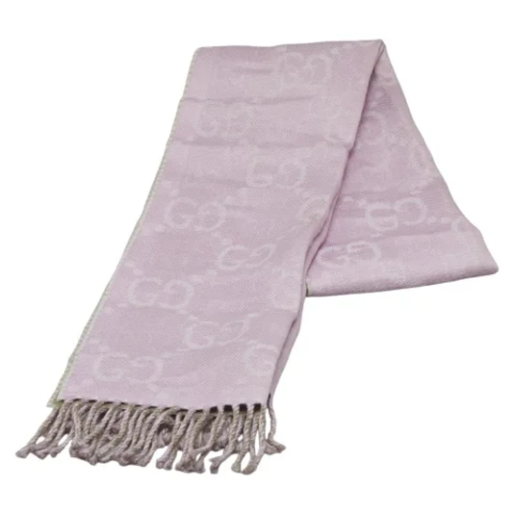 Gucci Vintage Pre-owned Wool scarves Purple Dames