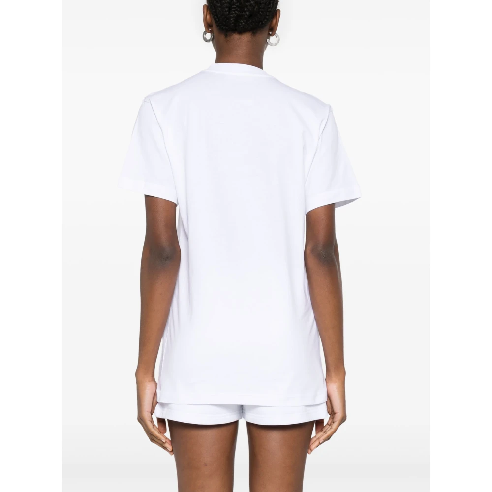 Moschino Teddy Bear Logo Print T-shirt Wit White Dames