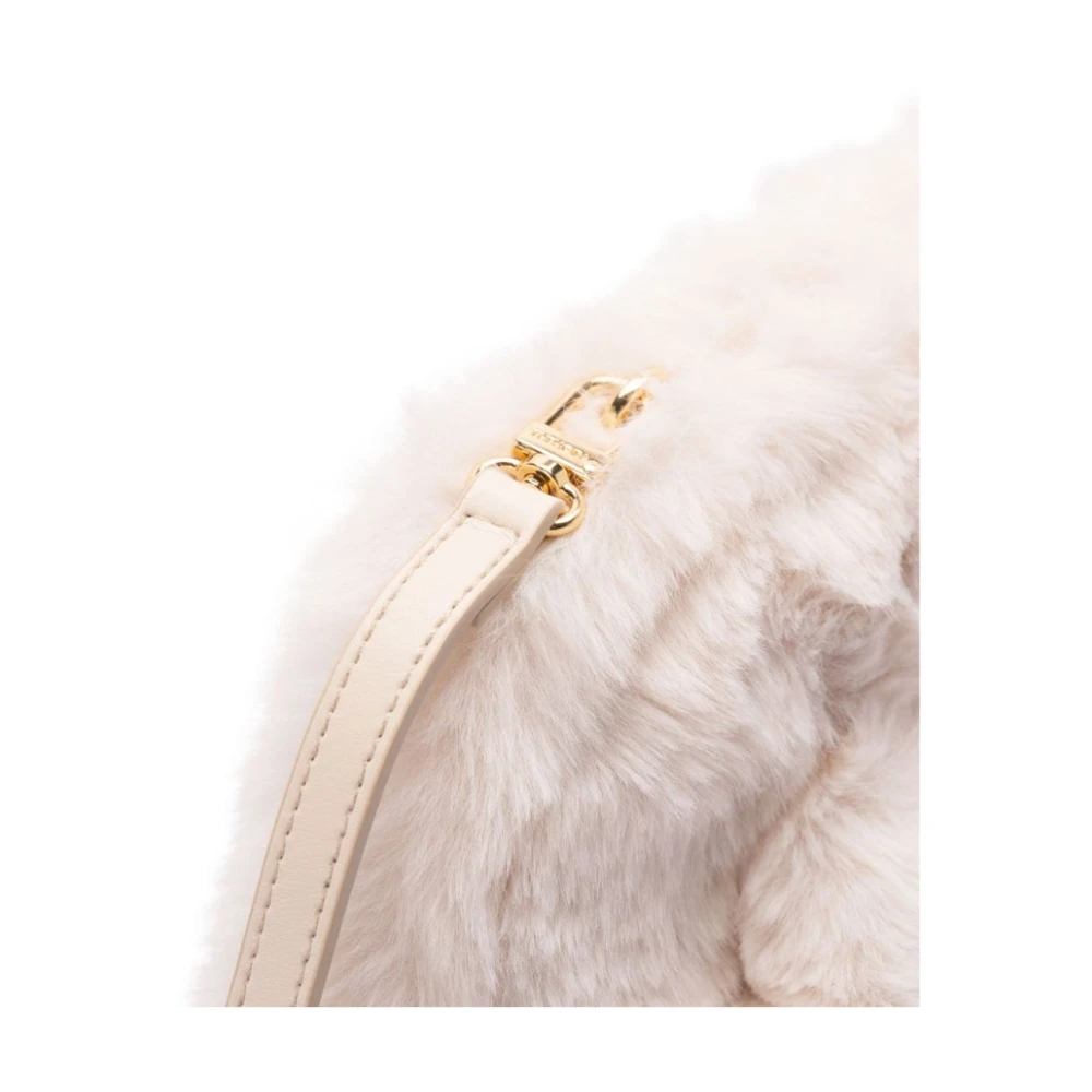 THEMOIRè Witte faux-fur schoudertas met magnetische sluiting Beige Dames