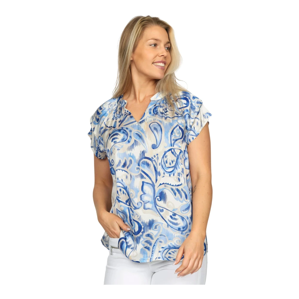 2-Biz Paisley Blue Blouse Stine.Hs24 Stijl Multicolor Dames