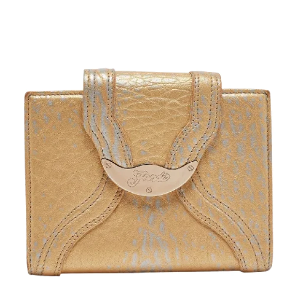 Fendi Vintage Pre-owned Leather home-office Yellow Dames