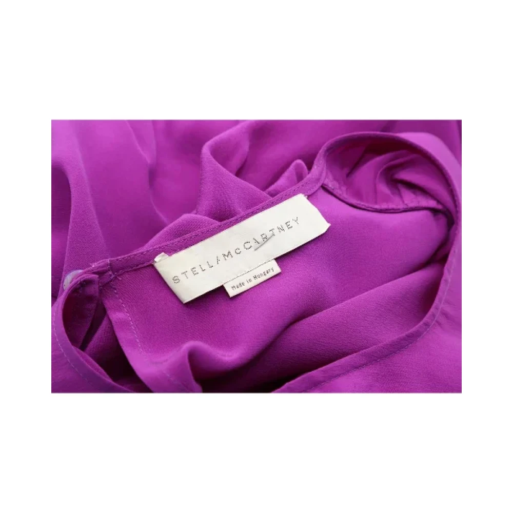 Stella McCartney Pre-owned Silk dresses Purple Dames