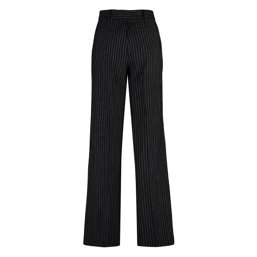 Michael Kors Pin-striped wollen blend broek Black Dames