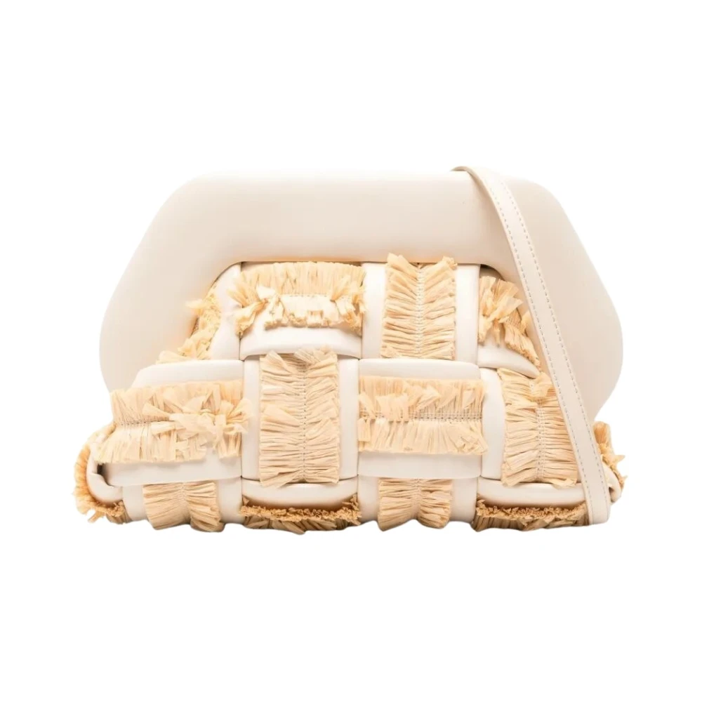 Themoirè Women's Beige Clutches, One Size, Bios Medium Intreccio Rafia