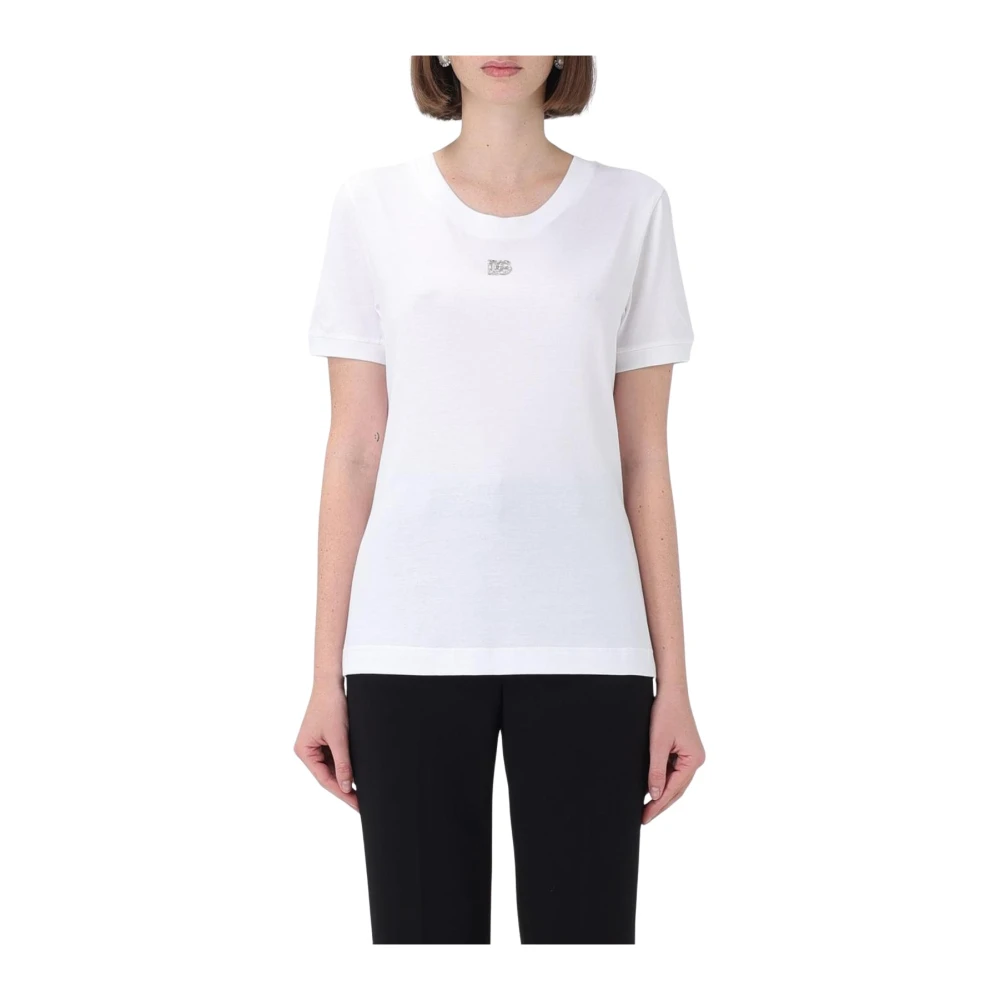 Dolce & Gabbana Women's White Crew Neck T-Shirt 2XS