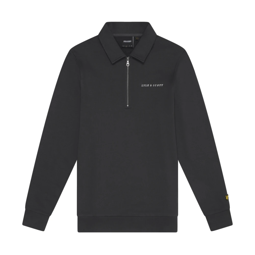 Lyle & Scott Geborduurde Kraag Quarter Zip Mid Layer Gray Heren