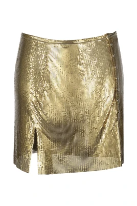 Guld Mesh Mini Kjol