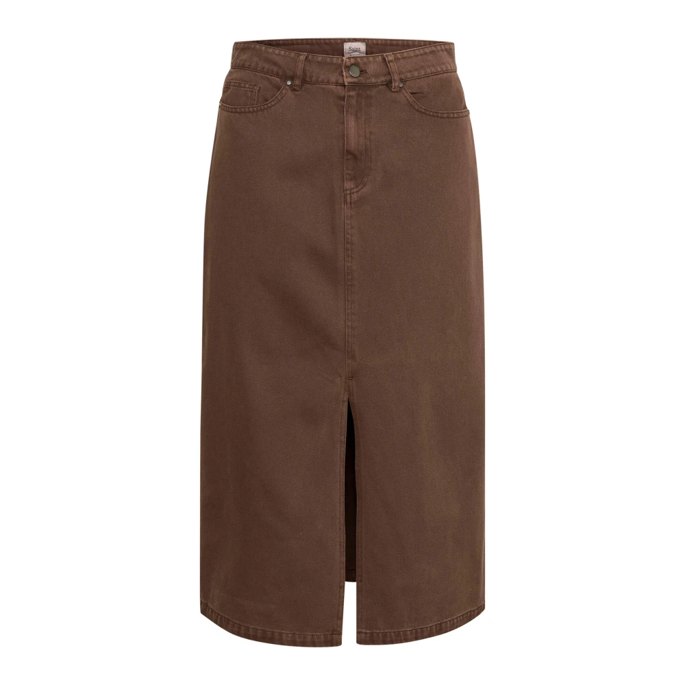 Saint Tropez Denim Rok Chocoladebruin Brown Dames
