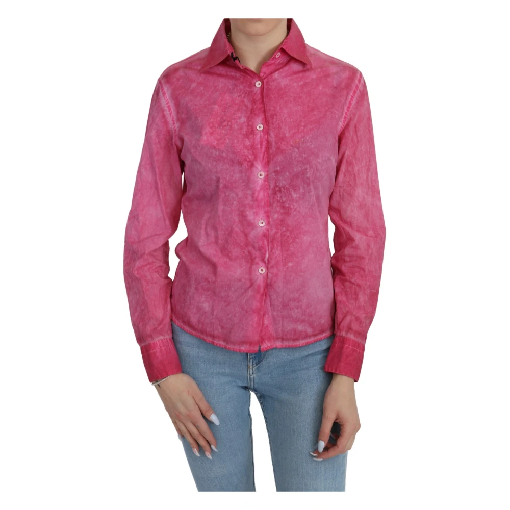 Ermanno Scervino Women's Pink Collared Long Sleeve Shirt Blouse Top | Size: 10 - Image 2