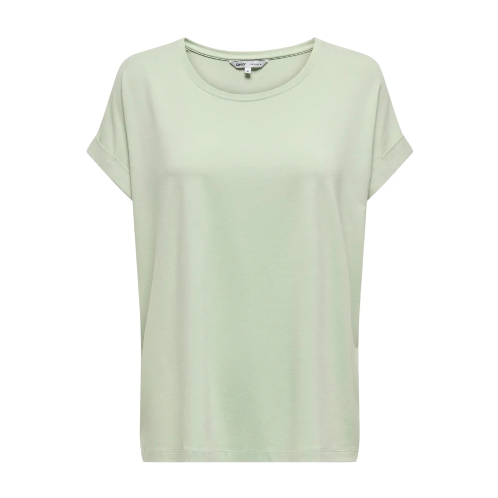 Only Women's Green Short Sleeve T-Shirt Regular Fit Large