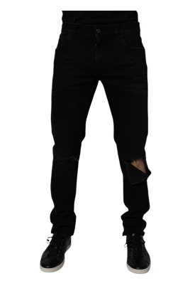 Tattered Skinny Denim Jeans