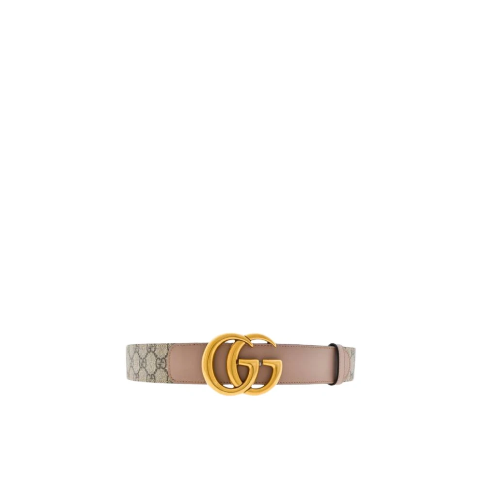 Gucci GG Supreme Riem met Double G Gesp Pink Dames