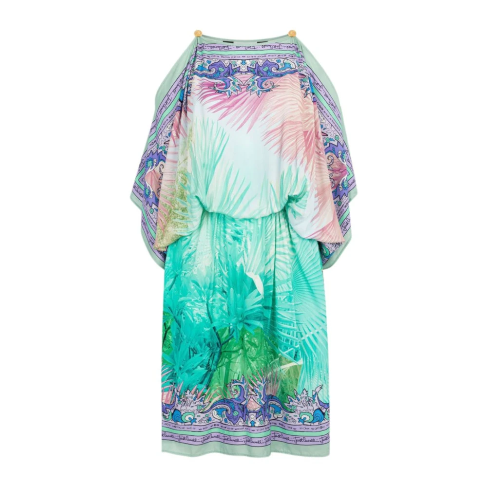 Just Cavalli Multicolor Jurk met Logoprint Multicolor Dames