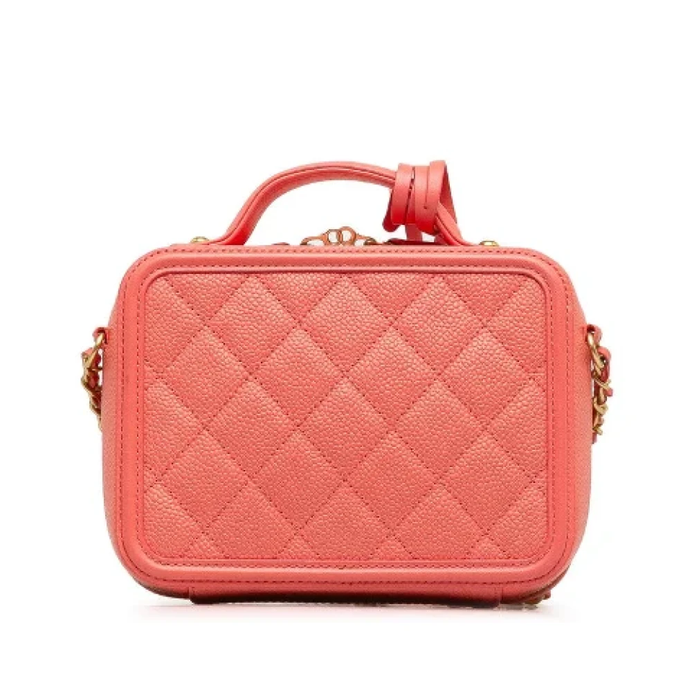 Chanel Vintage Pre-owned Leather handbags Pink Dames