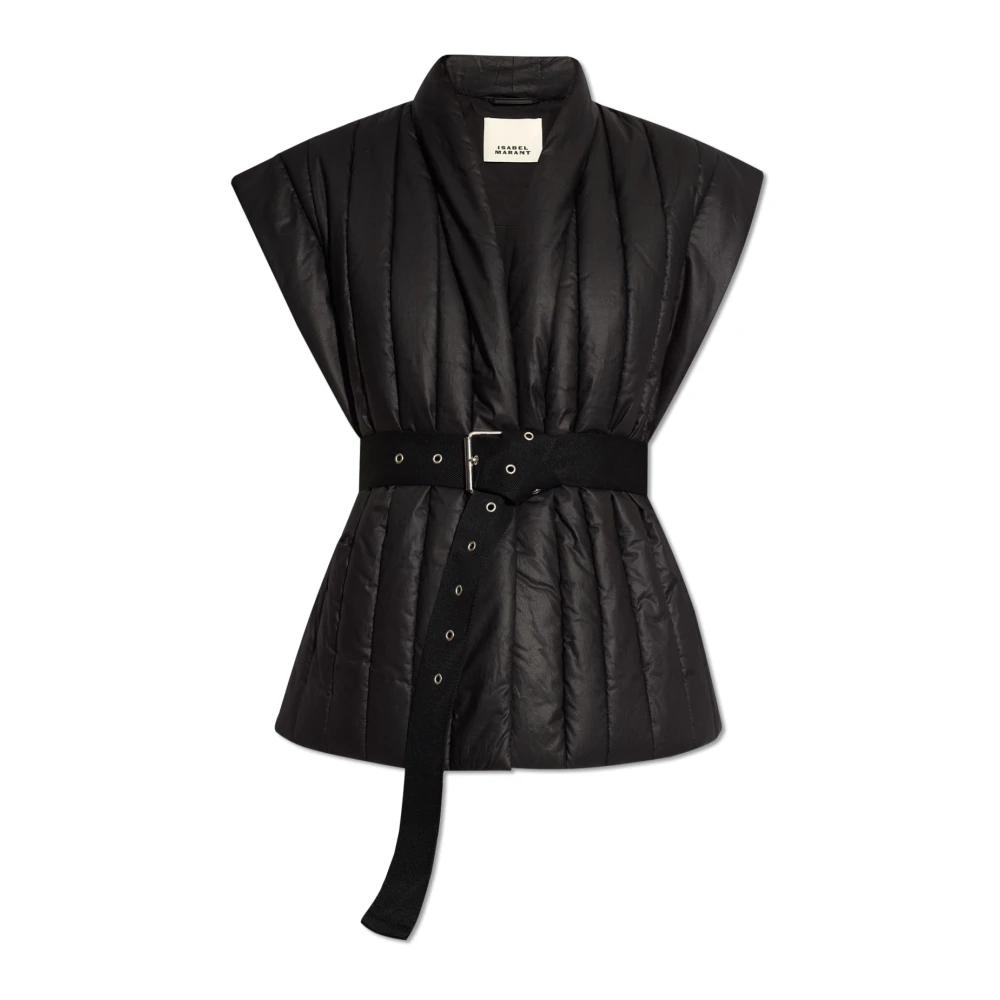 Isabel marant Ajali gewatteerd vest Black Dames