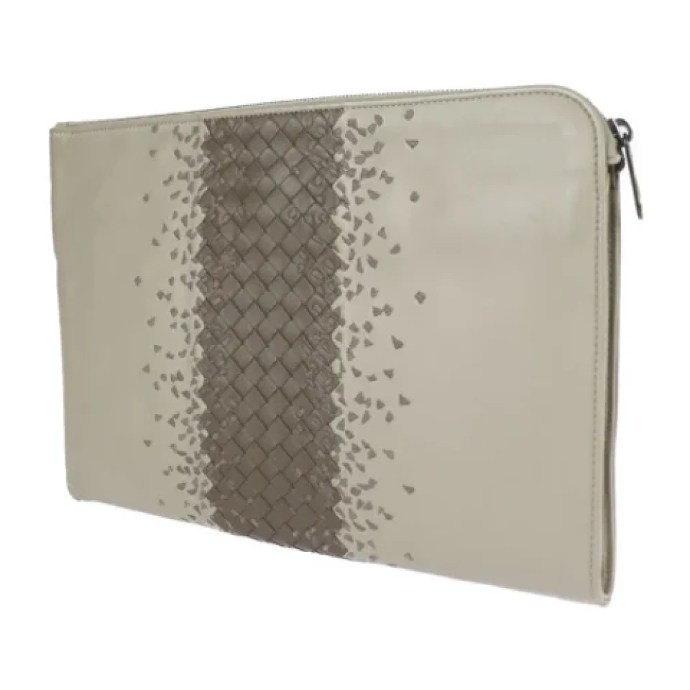 Bottega Veneta Vintage Pre-owned Leather pouches Beige Dames