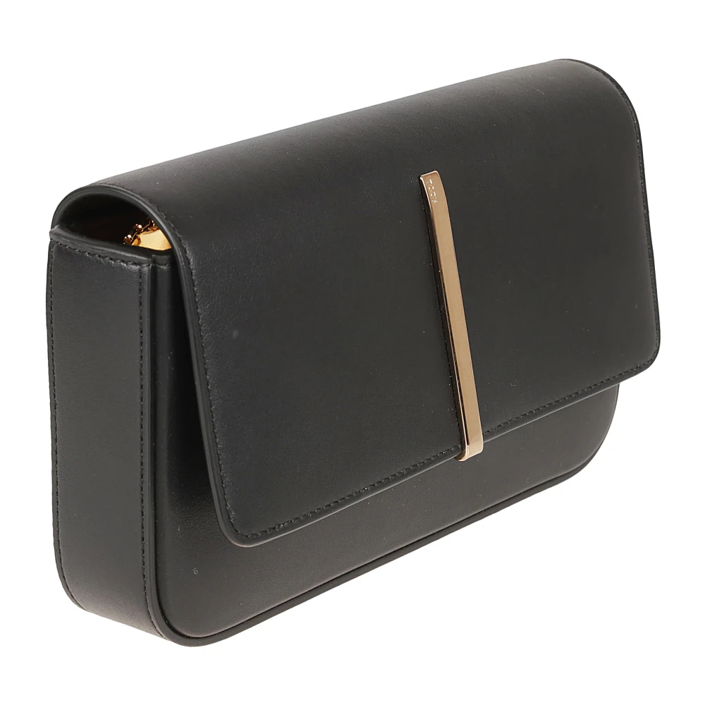 TOD'S Zwarte Mini Tas met Kettingband Black Dames
