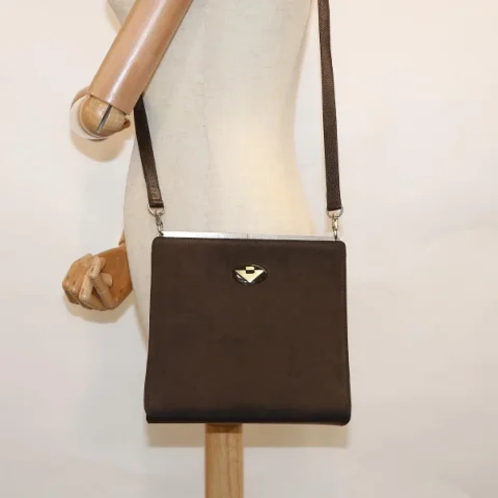 Bottega Veneta Vintage Pre-owned Fabric shoulder-bags Brown Dames