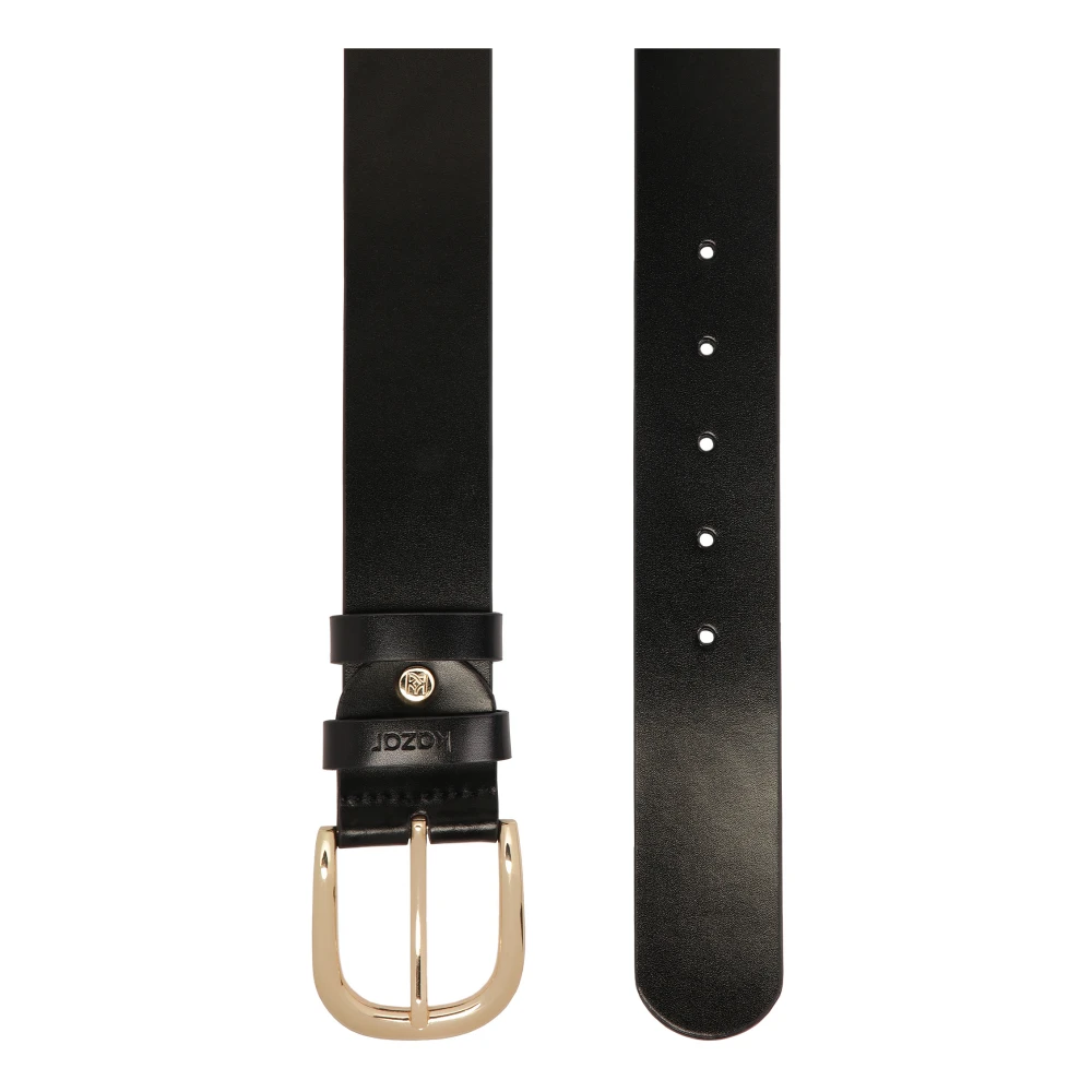 Kazar Universele zwarte gladleren riem Black Dames