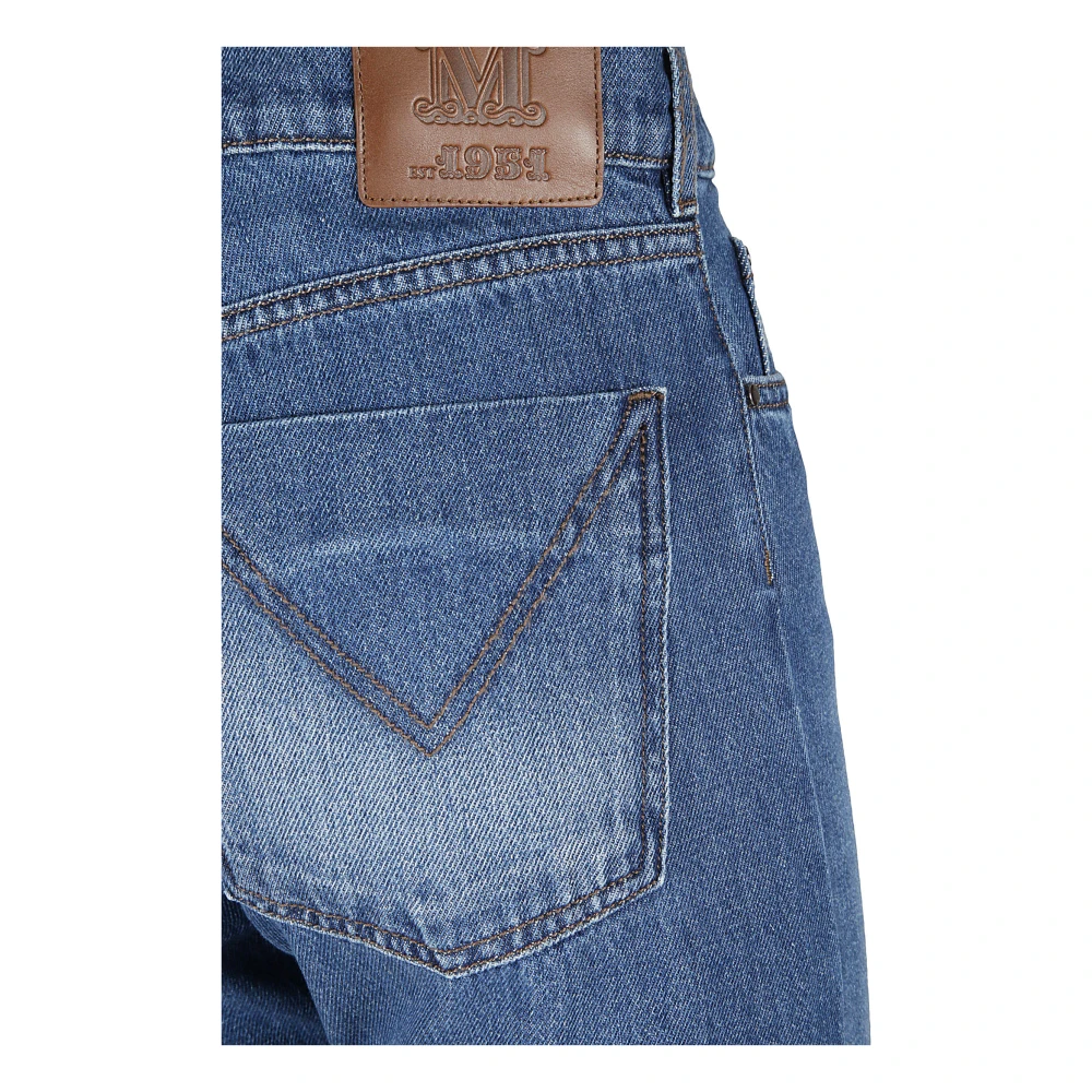 Max Mara Blauwe Katoenen Jeans Gemaakt in Italië Blue Dames