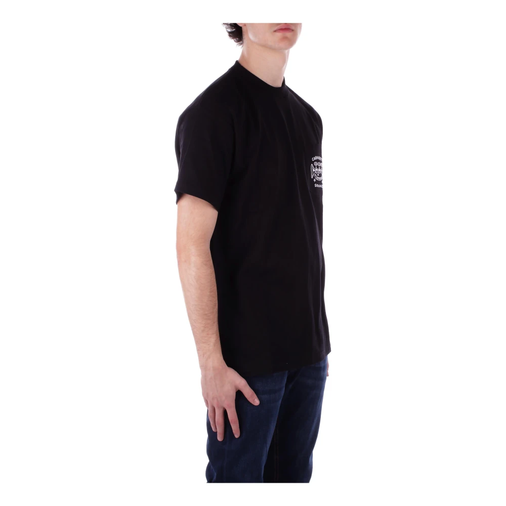 Carhartt WIP Zwart Logo Voorzak T-shirt Black Heren