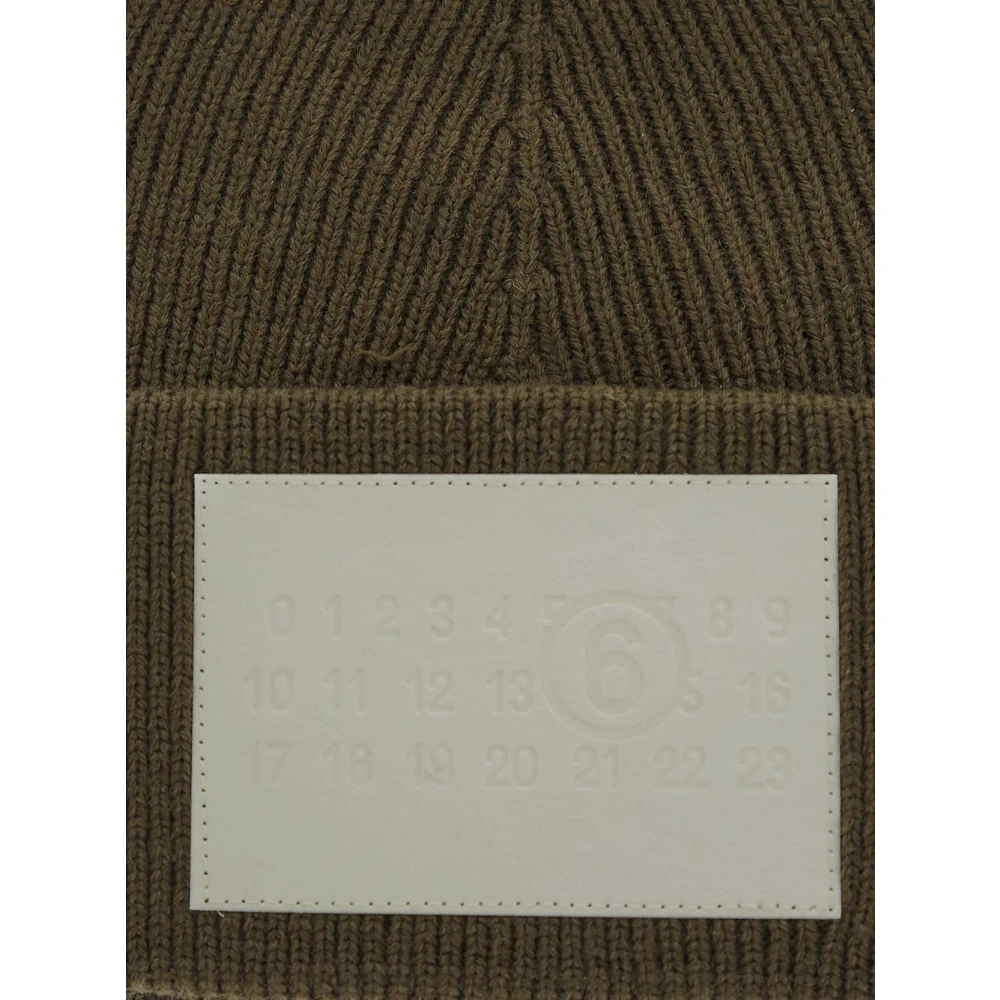 MM6 Maison Margiela Bruine wollen muts Brown Dames
