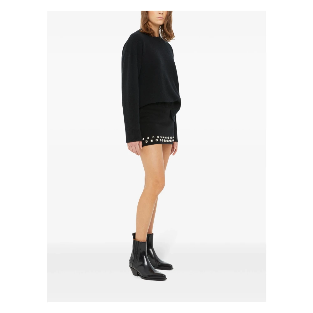 Alanui Zwarte Love and Studs Mini Rok Black Dames
