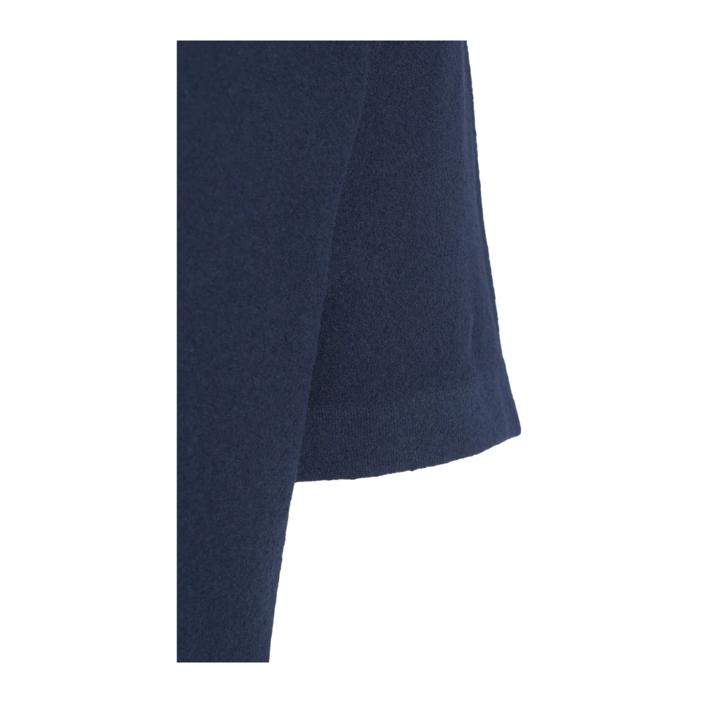 Peuterey Blauwe Terry T-shirt met Logo Patch Blue Heren