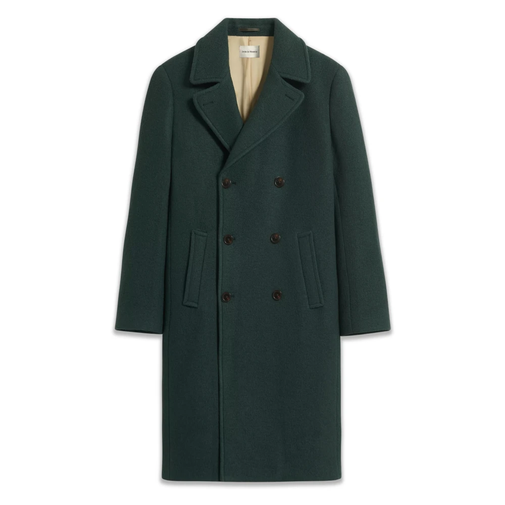 Drole de Monsieur Donkergroene Wollen Jas Green Heren