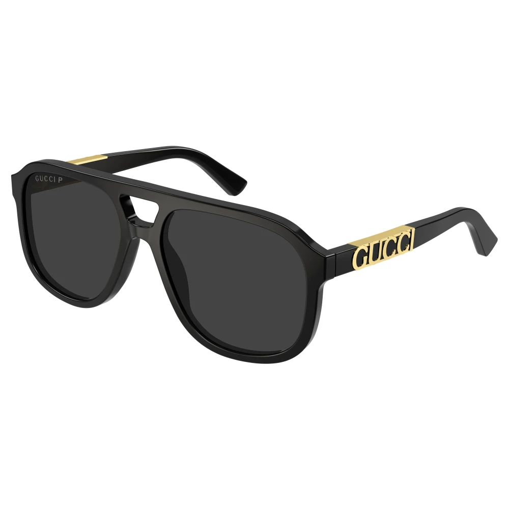 Gucci Unisex Black Aviator Sunglasses - Sunglasses - 58 Mm - Accessories
