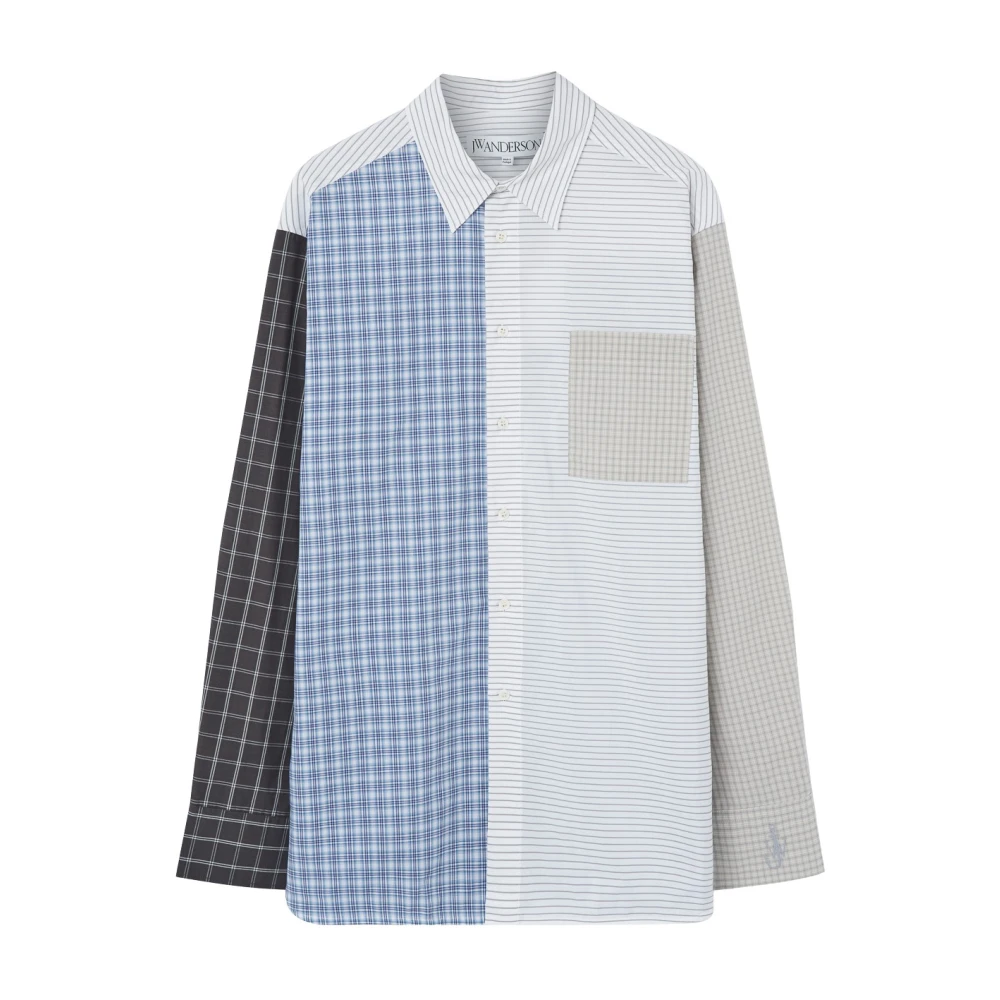 JW Anderson Patchwork Katoenen Overhemd MultiKleur Multicolor Heren